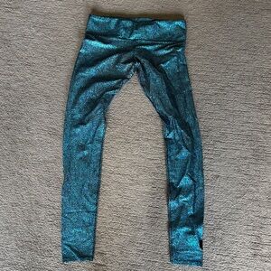 Purusha People Shimmery Teal Women’s Mermaid Leggings